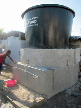 Haiti: Camp water system for internally displaced persons (IDP): Photograph courtesy of Jay Graham